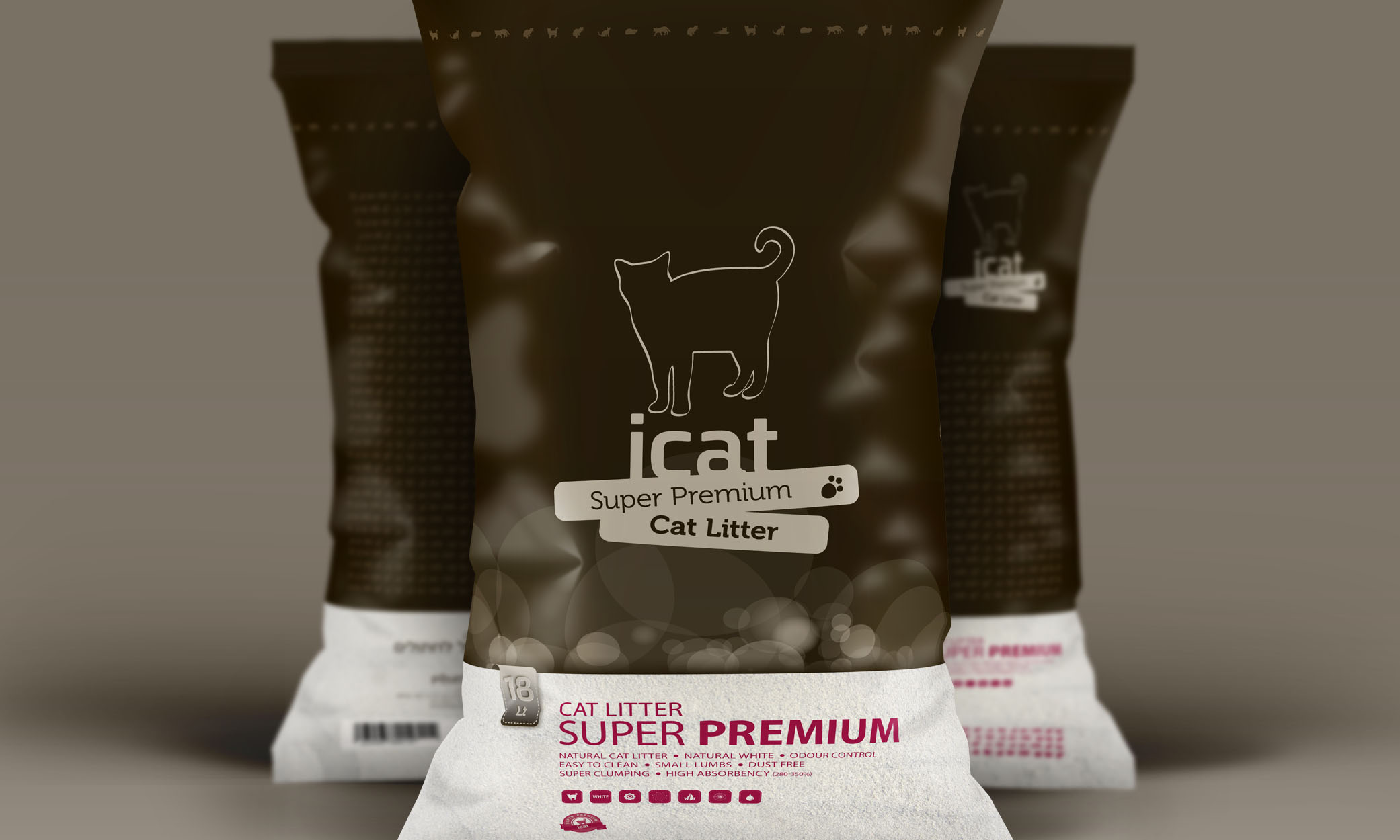 עיצוב אריזת שק חול לחתולים